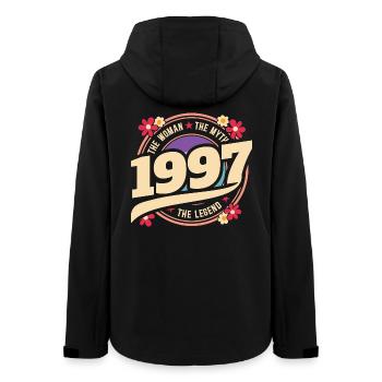 1997 30 Years Anniversary Vintage Woman - Frauen Recycelte Softshelljacke von Stanley/Stella - Schwarz - Hinten - AI Model Female 172 light (172cm)