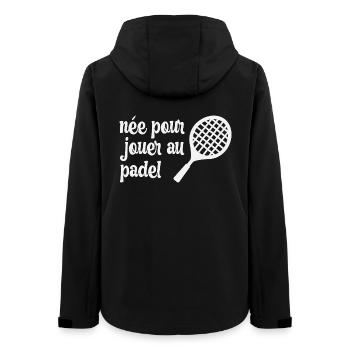 Padel Lustiger Humor Geboren, um Padel zu spielen - Frauen Recycelte Softshelljacke von Stanley/Stella - Schwarz - Hinten - AI Model Female 172 light (172cm)