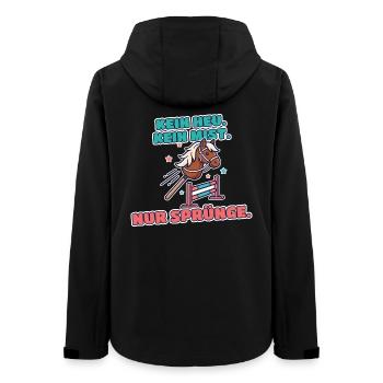 Hobby Horsing Steckenpferd Springen - Frauen Recycelte Softshelljacke von Stanley/Stella - Schwarz - Hinten - AI Model Female 172 light (172cm)