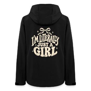 Literally Just A Girl Vintage - Frauen Recycelte Softshelljacke von Stanley/Stella - Schwarz - Hinten - AI Model Female 172 light (172cm)