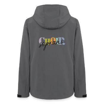 Choir -Soprano singer - Frauen Recycelte Softshelljacke von Stanley/Stella - Anthrazit - Hinten - AI Model Female 172 light (172cm)