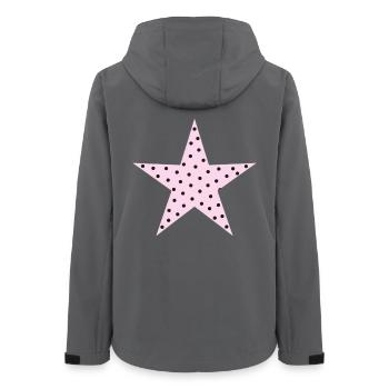 Rosa Stern mit schwarzen Punkten - Frauen Recycelte Softshelljacke von Stanley/Stella - Anthrazit - Hinten - AI Model Female 172 light (172cm)