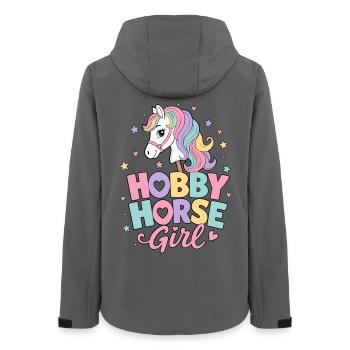 Hobby Horsing Girl Hobby Horse Steckenpferd Sport - Frauen Recycelte Softshelljacke von Stanley/Stella - Anthrazit - Hinten - AI Model Female 172 light (172cm)