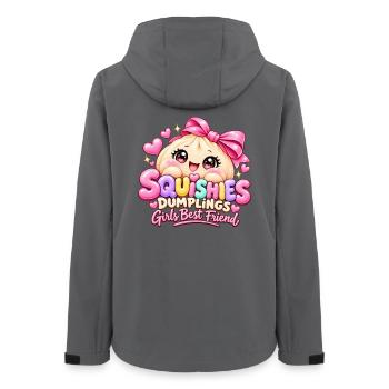 Squishy Dumpling – Girls Best Friend - Frauen Recycelte Softshelljacke von Stanley/Stella - Anthrazit - Hinten - AI Model Female 172 light (172cm)
