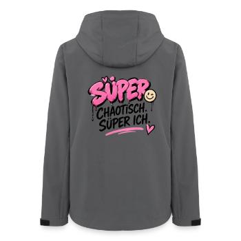 Super Chaotisch, Super Ich - Frauen Recycelte Softshelljacke von Stanley/Stella - Anthrazit - Hinten - AI Model Female 172 light (172cm)