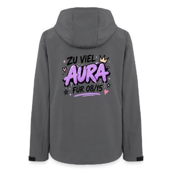 Zu Viel Aura Für 08/15 - Frauen Recycelte Softshelljacke von Stanley/Stella - Anthrazit - Hinten - AI Model Female 172 light (172cm)