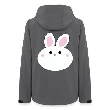 Süßes Kawaii-Kaninchen - Frauen Recycelte Softshelljacke von Stanley/Stella - Anthrazit - Hinten - AI Model Female 172 light (172cm)
