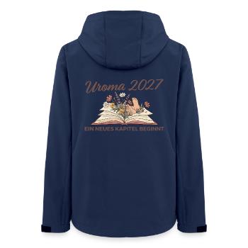 Uroma 2027 Neues Kapitel Werdende Urgroßmutter - Frauen Recycelte Softshelljacke von Stanley/Stella - Navy - Hinten - AI Model Female 172 light (172cm)