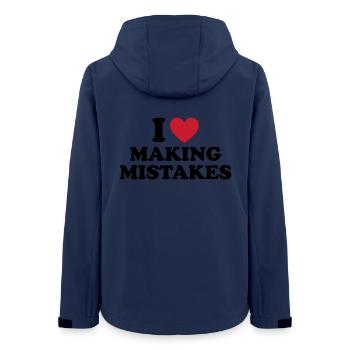 I Love Making Mistakes - Frauen Recycelte Softshelljacke von Stanley/Stella - Navy - Hinten - AI Model Female 172 light (172cm)