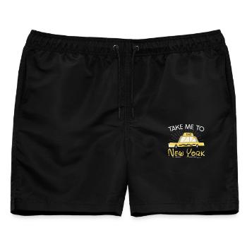 Nimm mich mit nach New York USA Amerika New Yorker - Männer Badeshorts - Schwarz - Vorne - AI Model Male 178 light (178cm)