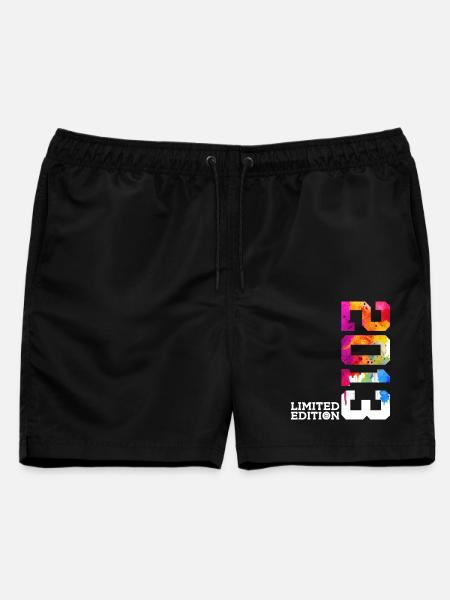13. GEBURTSTAG LIMITED EDITION 2013 - Männer Badeshorts - Schwarz