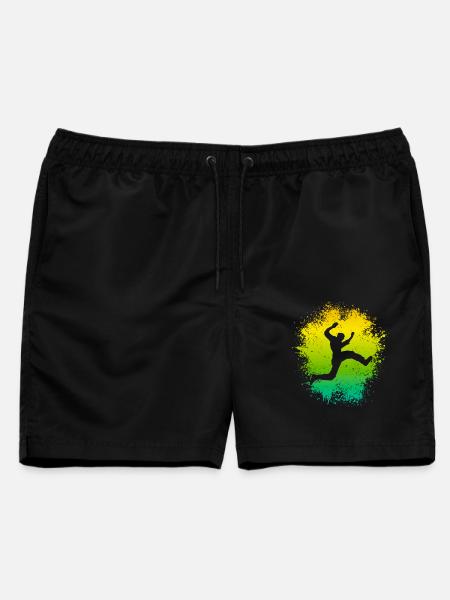 Parkour Läufer Kinder Freerunner Freerunning Junge - Männer Badeshorts - Schwarz