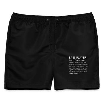 Definition des Bassisten - Männer Badeshorts - Schwarz - Vorne - AI Model Male 178 light (178cm)
