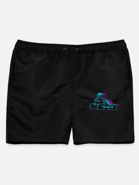 Kart Rennen Go Karts Mädchen Jungen Go-Kart - Männer Badeshorts - Schwarz