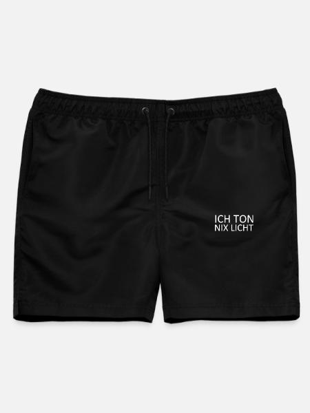 Ich Ton nix Licht für Veranstaltungstechniker - Männer Badeshorts - Schwarz
