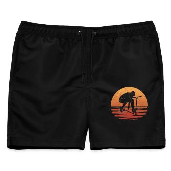Scooter Tricks E-Roller Stunt Scooter - Männer Badeshorts - Schwarz - Vorne - AI Model Male 178 light (178cm)