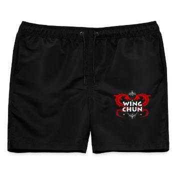 Wing Chun - Männer Badeshorts - Schwarz - Vorne - AI Model Male 178 light (178cm)