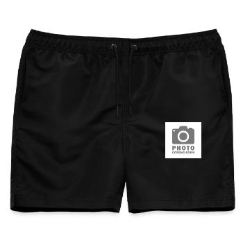Foto kommt bald - Männer Badeshorts - Schwarz - Vorne - AI Model Male 178 light (178cm)