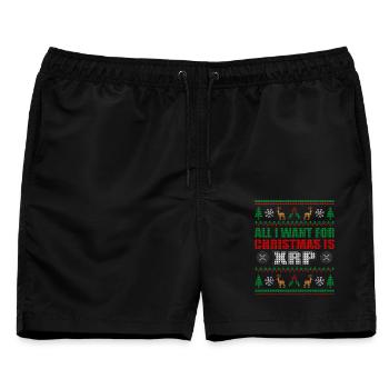 Christmas XRP Investor - Männer Badeshorts - Schwarz - Vorne - AI Model Male 178 light (178cm)