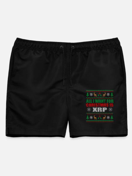 Christmas XRP Investor - Männer Badeshorts - Schwarz