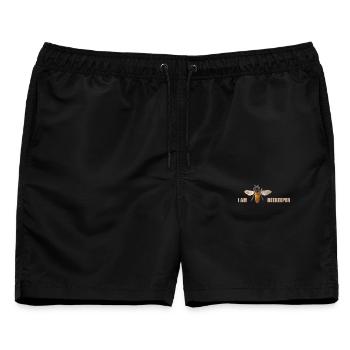 i am beekeeper - Männer Badeshorts - Schwarz - Vorne - AI Model Male 178 light (178cm)