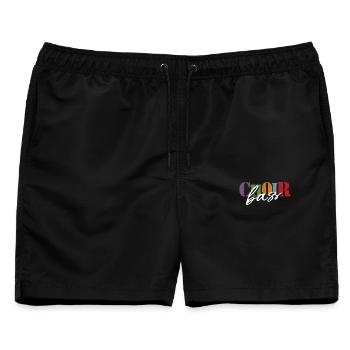 Choir - Bass singer - Männer Badeshorts - Schwarz - Vorne - AI Model Male 178 light (178cm)
