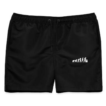 Evolution Schmied - Männer Badeshorts - Schwarz - Vorne - AI Model Male 178 light (178cm)