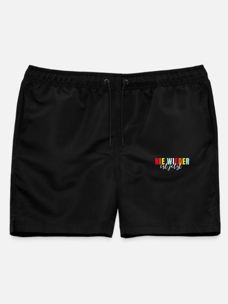 Nie wieder ist jetzt - Statement gegen Hass - Männer Badeshorts - Schwarz