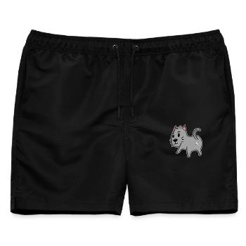 Katze Arsch - Katze Hintern - Männer Badeshorts - Schwarz - Vorne - AI Model Male 178 light (178cm)