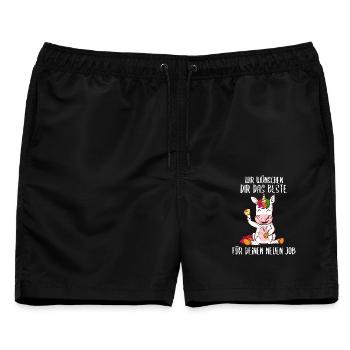 Abschied Jobwechsel Neuer jobAbschied Jobwechsel N - Männer Badeshorts - Schwarz - Vorne - AI Model Male 178 light (178cm)