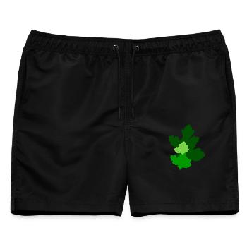 Petersilie klein Gärtner Küche Koch Rezept Deko - Männer Badeshorts - Schwarz - Vorne - AI Model Male 178 light (178cm)