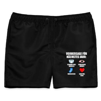 Werdender Vater - Männer Badeshorts - Schwarz - Vorne - AI Model Male 178 light (178cm)
