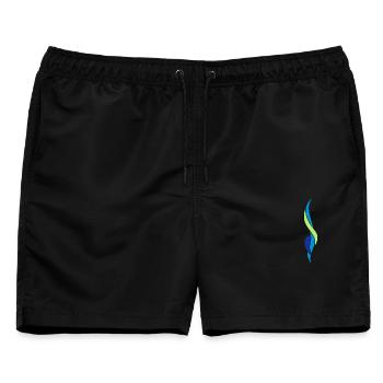 Physio 6 Logo - Männer Badeshorts - Schwarz - Vorne - AI Model Male 178 light (178cm)