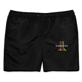 Simracer, Simracing, Racer, Racing Gift - Männer Badeshorts - Schwarz - Vorne - AI Model Male 178 light (178cm)
