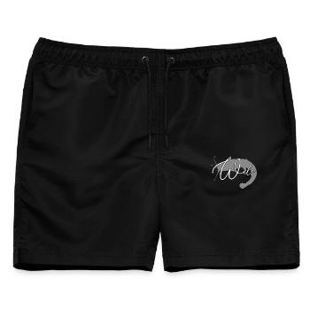 Wels Waller angeln Sportfischen Flussmonster - Männer Badeshorts - Schwarz - Vorne - AI Model Male 178 light (178cm)