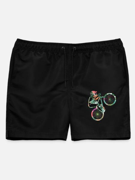 Mountain Bike Fahrrad Mädchen Mountainbike - Männer Badeshorts - Schwarz