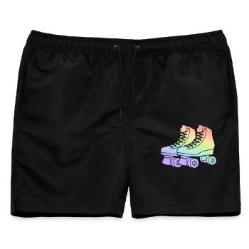 Rollschuhe Roller Skates Kinder Mädchen Rollschuh - Männer Badeshorts - Schwarz - Vorne - AI Model Male 178 light (178cm)