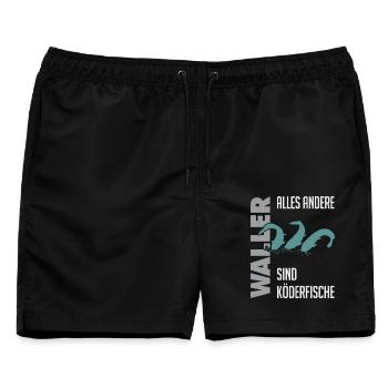 Wels fischen Kampf mit dem starken Wels - Männer Badeshorts - Schwarz - Vorne - AI Model Male 178 light (178cm)