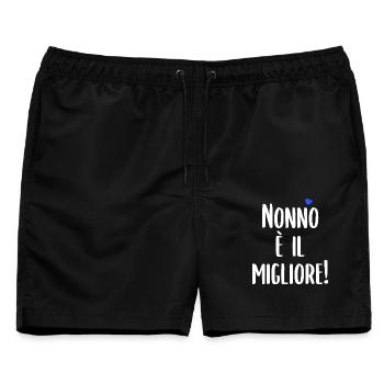 Nonno È Il Migliore - Männer Badeshorts - Schwarz - Vorne - AI Model Male 178 light (178cm)
