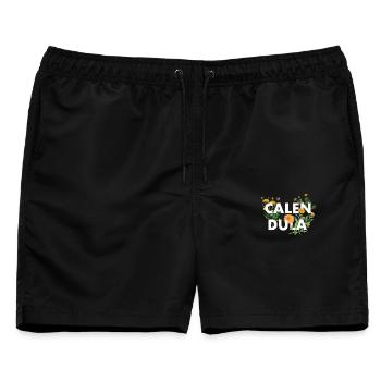 Blumenmotiv für Garten-& Naturliebhaber - Männer Badeshorts - Schwarz - Vorne - AI Model Male 178 light (178cm)