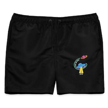 take me to my home Planet - ADHD - Männer Badeshorts - Schwarz - Vorne - AI Model Male 178 light (178cm)