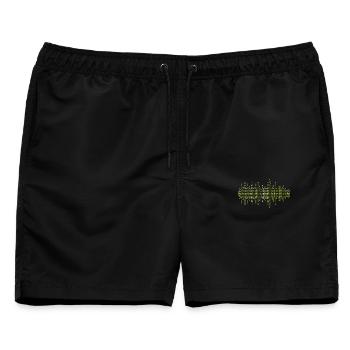 Equalizer Grün Gelb - Männer Badeshorts - Schwarz - Vorne - AI Model Male 178 light (178cm)