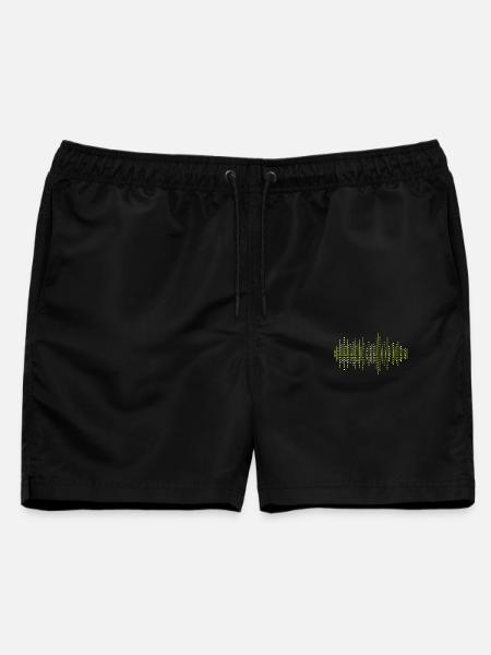 Equalizer Grün Gelb - Männer Badeshorts - Schwarz