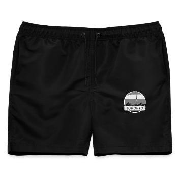 Toronto City - Männer Badeshorts - Schwarz - Vorne - AI Model Male 178 light (178cm)