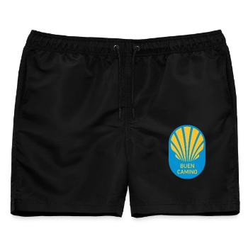 Jakobsmuschel Buen - danny alexander lettkemann - Männer Badeshorts - Schwarz - Vorne - AI Model Male 178 light (178cm)