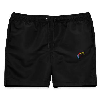 SHK Logo Zahn - Männer Badeshorts - Schwarz - Vorne - AI Model Male 178 light (178cm)