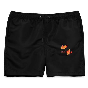 Vögeln - Männer Badeshorts - Schwarz - Vorne - AI Model Male 178 light (178cm)