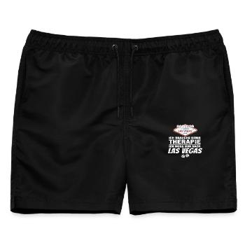 Keine Therapie ich muss nach Las Vegas Casino  - Männer Badeshorts - Schwarz - Vorne - AI Model Male 178 light (178cm)