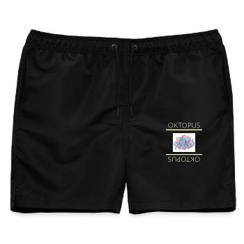 Oktopus - Männer Badeshorts - Schwarz - Vorne - AI Model Male 178 light (178cm)