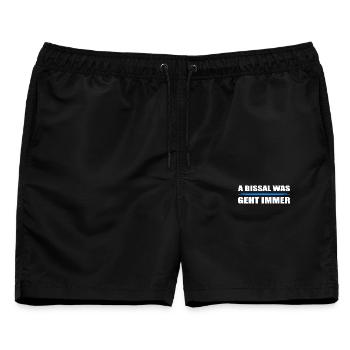 Bayrische Sprüche Bayern - Männer Badeshorts - Schwarz - Vorne - AI Model Male 178 light (178cm)
